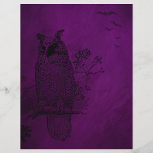Vintages Owl Lila Scrapbook