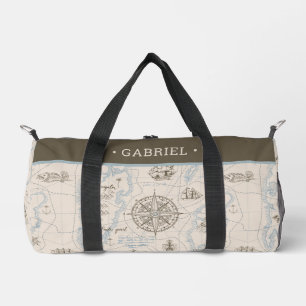 Vintages Ozeandiagramm Personalisiertes Journal Duffle Bag