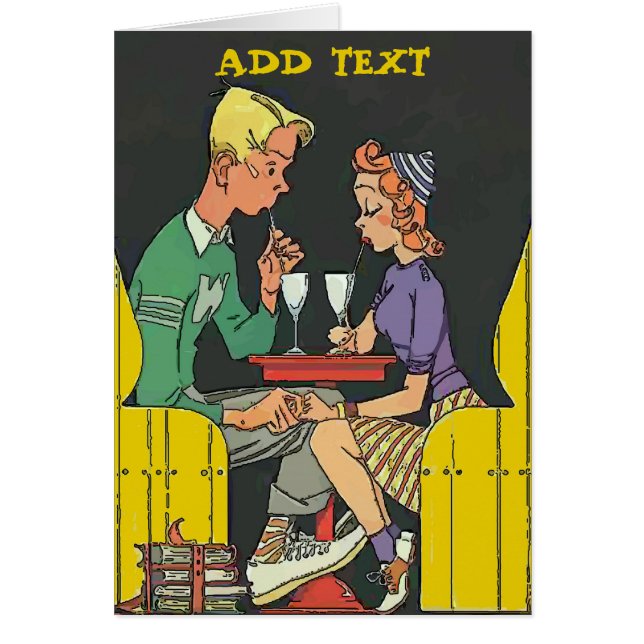 Vintages Paar mit Soda (Vorne)