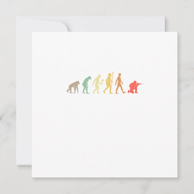 Vintages Paintball-Evolution-Geschenk Einladung (Vorderseite)