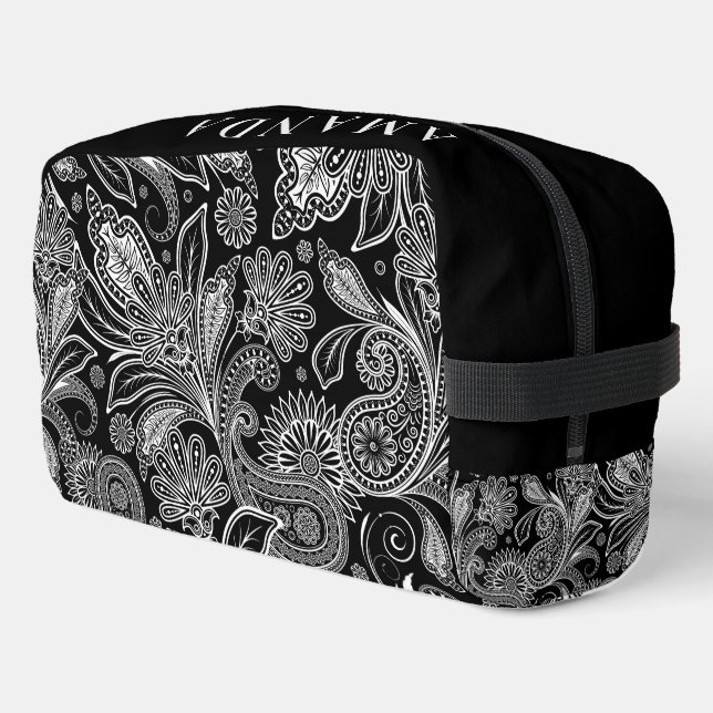 Vintages Paisley-Muster Waschbeutel (Linke Seite)