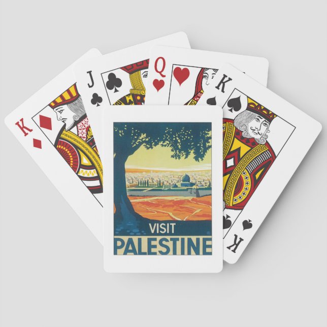 Vintages Palästina Naher Osten Spielkarten (Rückseite)