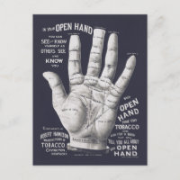 Vintages Palm Reading Illustration Diagramm