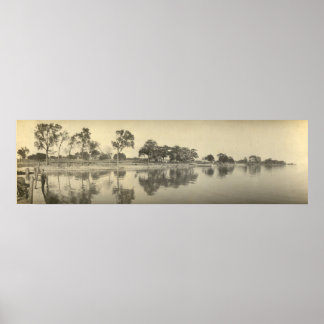 Vintages Panorama von Kelleys Island, OH - Küste Poster