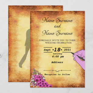 Vintages Papier Einladung