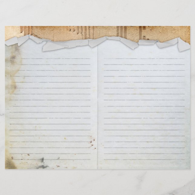 Vintages Papier für das "Grunge Edge Scrapbook"-Jo (Vorderseite)