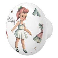 Vintages Papierpuppbild mit Kleidern Personalisier