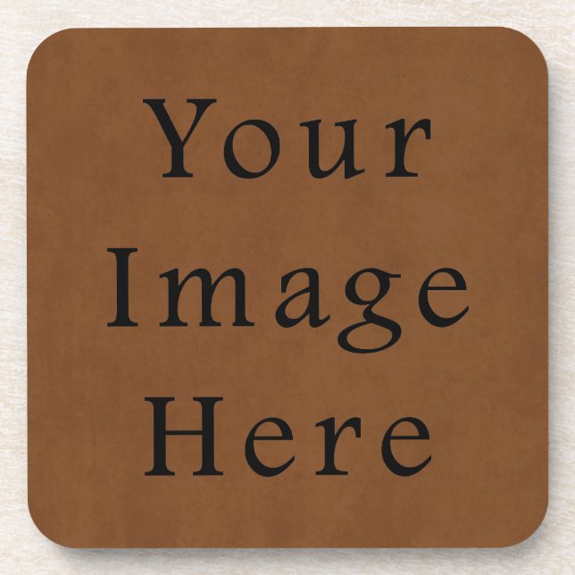 Vintages Papiertuch aus gebranntem Braunleder Untersetzer (Vorderseite)