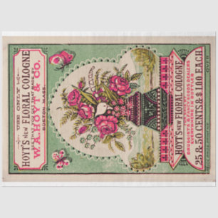 Vintages Parfüm Ephemera Dekoupage Tissue Seidenpapier