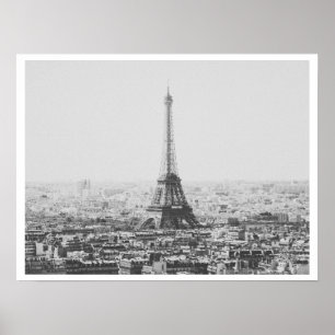 Vintages Paris Eiffelturm Schwarz-weiße Fotografie Poster