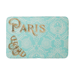 Vintages Paris-Gold-Design Badematte