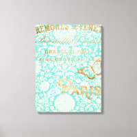 Vintages Paris-Gold-Design mit Schmetterling