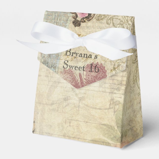 Vintages Paris Roses Lock & Key Shabby Chic Geschenkschachtel (Vorderseite)