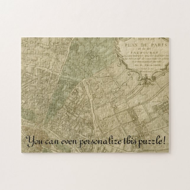 Vintages Paris-Sammlungs-Puzzlespiel-Spiel (Horizontal)