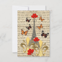 Vintages Paris und Schmetterlinge