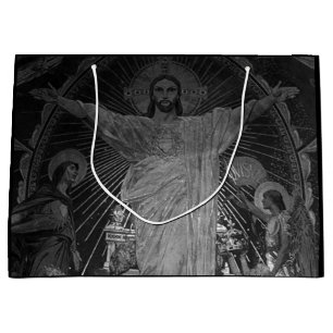 Vintages Pariser Hauptmosaik Sacred Heart jesus Große Geschenktüte