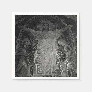 Vintages Pariser Hauptmosaik Sacred Heart jesus Serviette
