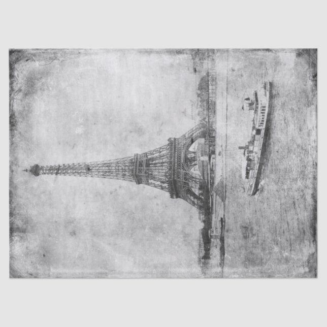 Vintages Pariser Zwirn- oder Dekoupage-Papier Seidenpapier (Vorderseite)