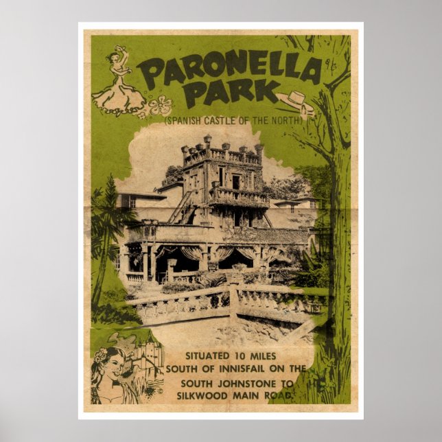 Vintages Paronella Park Reiseplakat Poster (Vorne)