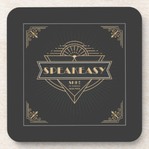 Vintages Party Art Deco Flapper Speakeasy aus den  Getränkeuntersetzer