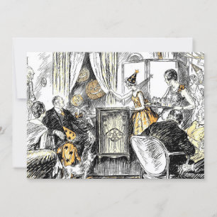 Vintages Party feiert altmodisches Halloween Einladung