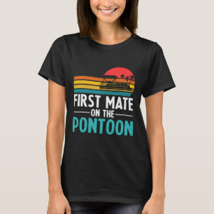 Vintages Party Retro Erster Partner auf der Brücke T-Shirt