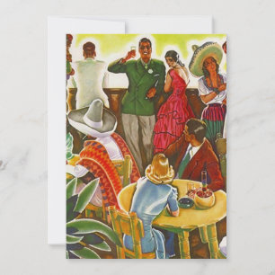 Vintages Party Spaß Fiesta Mexiko Blank Einladung