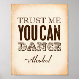 Vintages Party VERTRAUEN SIE MICH, DASS SIE Signat Poster