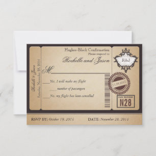 Vintages Pass-Karte UAWG RSVP Karte