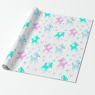Vintages Pastel Dez Niedliches Weihnachtsmuster Geschenkpapier