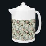 Vintages Pastell-florales botanisches Muster<br><div class="desc">Dieses Vintage Blumenmuster zeichnet die zeitlose Schönheit botanischer Illustrationen mit einer sanften, romantischen Touch auf. Mit feinen, blüten Rose, weißen Gänseblümchen, Lavendelfrüchten und blauen Wildblumen ist die Komposition Set vor einem sanften, weichen grünen Hintergrund, der den natürlichen Charme jeder Blüte erhöht. Die Farbpalette fügt sich harmonisch in die Pastellfarben ein...</div>