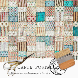 Vintages Patchwork Blumenmuster Dekoupage Seidenpapier