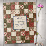 Vintages Patchwork Print Rustic Reds<br><div class="desc">Personalisieren Sie dieses Vintage Patchwork gemustert mit Ihrem eigenen Text für ein einzigartiges Geschenk. Erschaffen in dunklen Rot-,  Creme- und Brauntönen für einen rustikalen Look mit Imitaten zag stich Details. Sweet-Artikel für Quilter,  Nahtlose oder alle,  die einen Geschmack für gute Puzzle-Herausforderungen haben.</div>