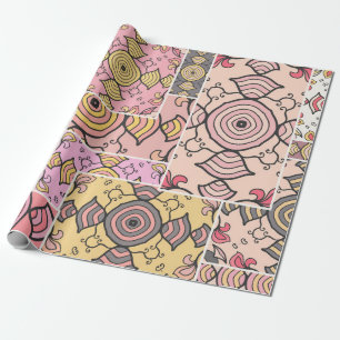 Vintages Patchwork-Quiltmuster. Vintag dekorativ Geschenkpapier
