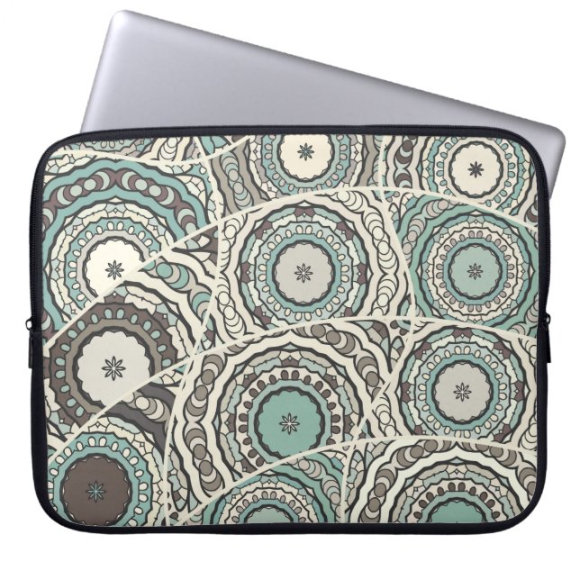 Vintages Patchwork-Quiltmuster. Vintag dekorativ Laptopschutzhülle (Vorderseite)