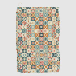 Vintages, Patchwork-Stepplook Golfhandtuch