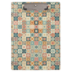 Vintages, Patchwork-Stepplook Klemmbrett