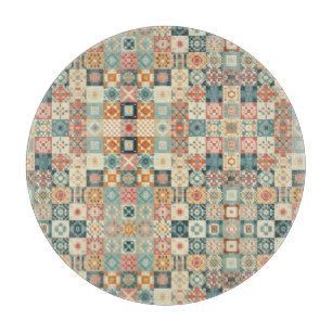 Vintages, Patchwork-Stepplook Schneidebrett