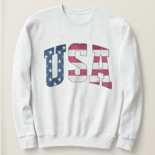 Vintages Patriotic American Sweatshirt, Retro USA Sweatshirt