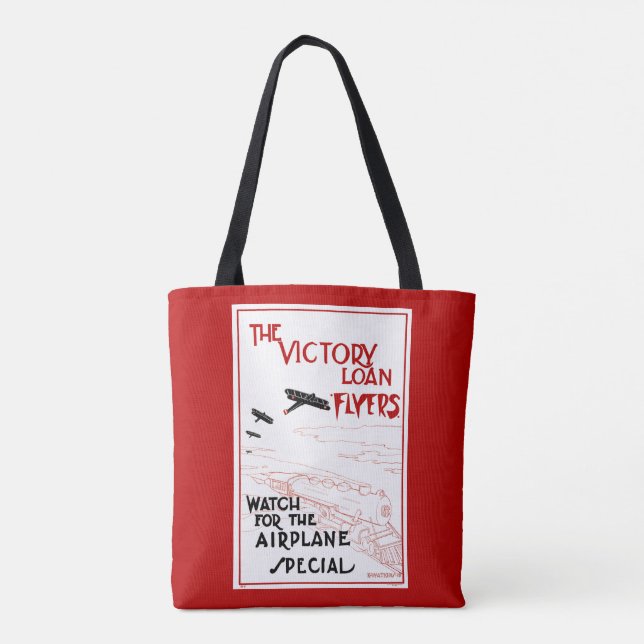 Vintages Patriotikum, Flyer von Siegesdarlehen Flu Tasche (Rückseite)