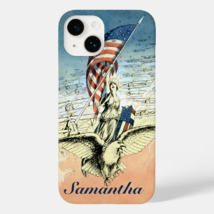 Vintages Patriotikum, Lady, Adler mit amerikanisch Case-Mate iPhone Hülle