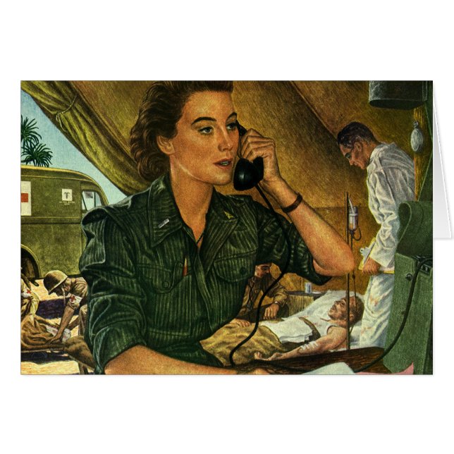 Vintages Patriotikum, medizinische Krankenpflege a (Vorderseite (Horizontal))