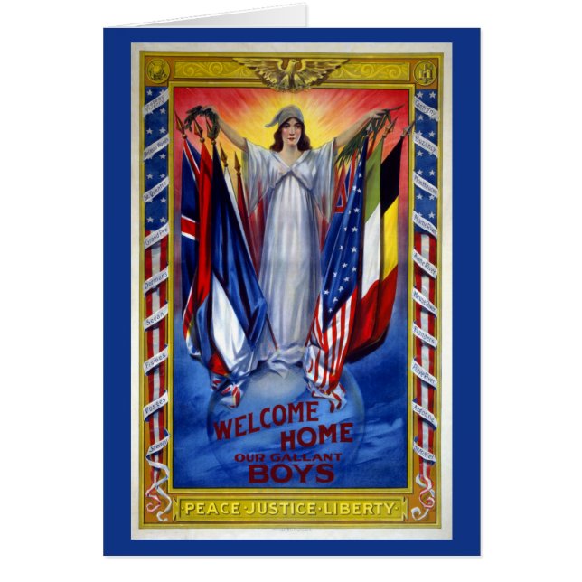 Vintages Patriotisches Amerika, Freiheit der Fried (Vorne)