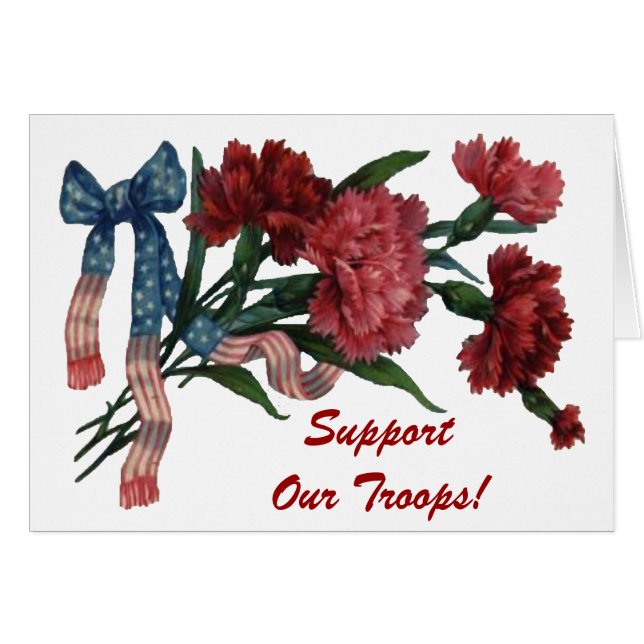 Vintages Patriotisches Band und Blume (Vorderseite (Horizontal))