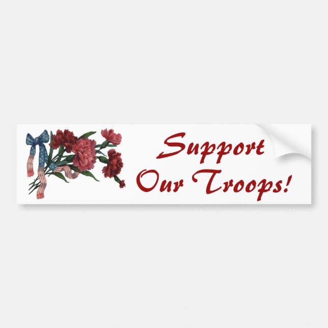 Vintages Patriotisches Band und Blume Autoaufkleber (Vorne)