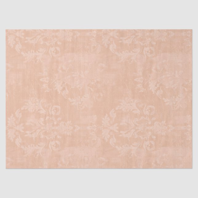 Vintages Peach Antiquitätendekoupage Seidenpapier (Vorderseite)