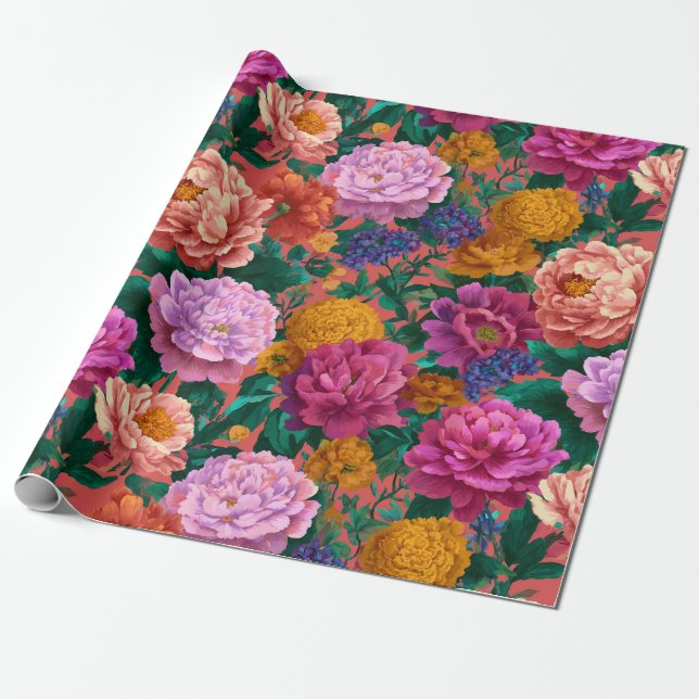 Vintages Peelingmuster Geschenkpapier (Ungerollt)