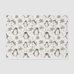 Vintages Penguin-Weihnachtsmuster Seidenpapier