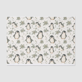 Vintages Penguin-Weihnachtsmuster Seidenpapier