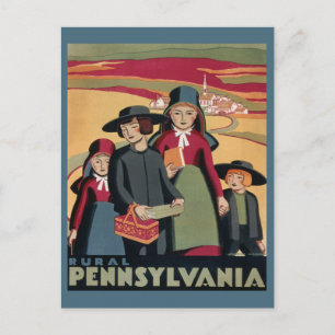 Vintages Pennsylvania Dutch Amish Travel Postkarte